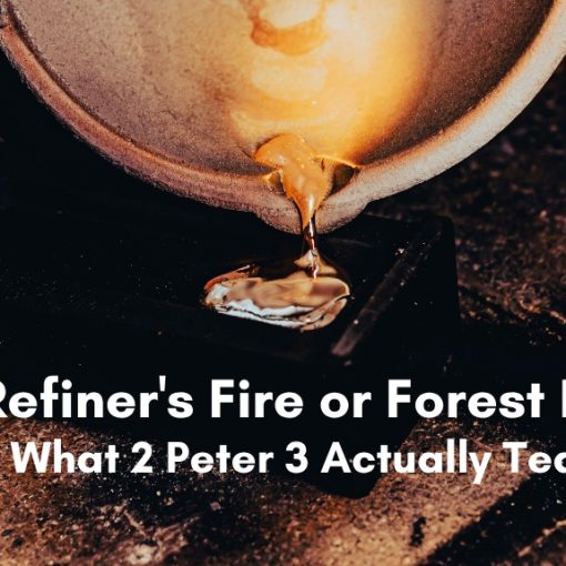 Molten metal being poured from a crucible during a refining process, illustrating the biblical refiners fire imagery discussed in 2 Peter 3