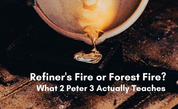 Molten metal being poured from a crucible during a refining process, illustrating the biblical refiners fire imagery discussed in 2 Peter 3